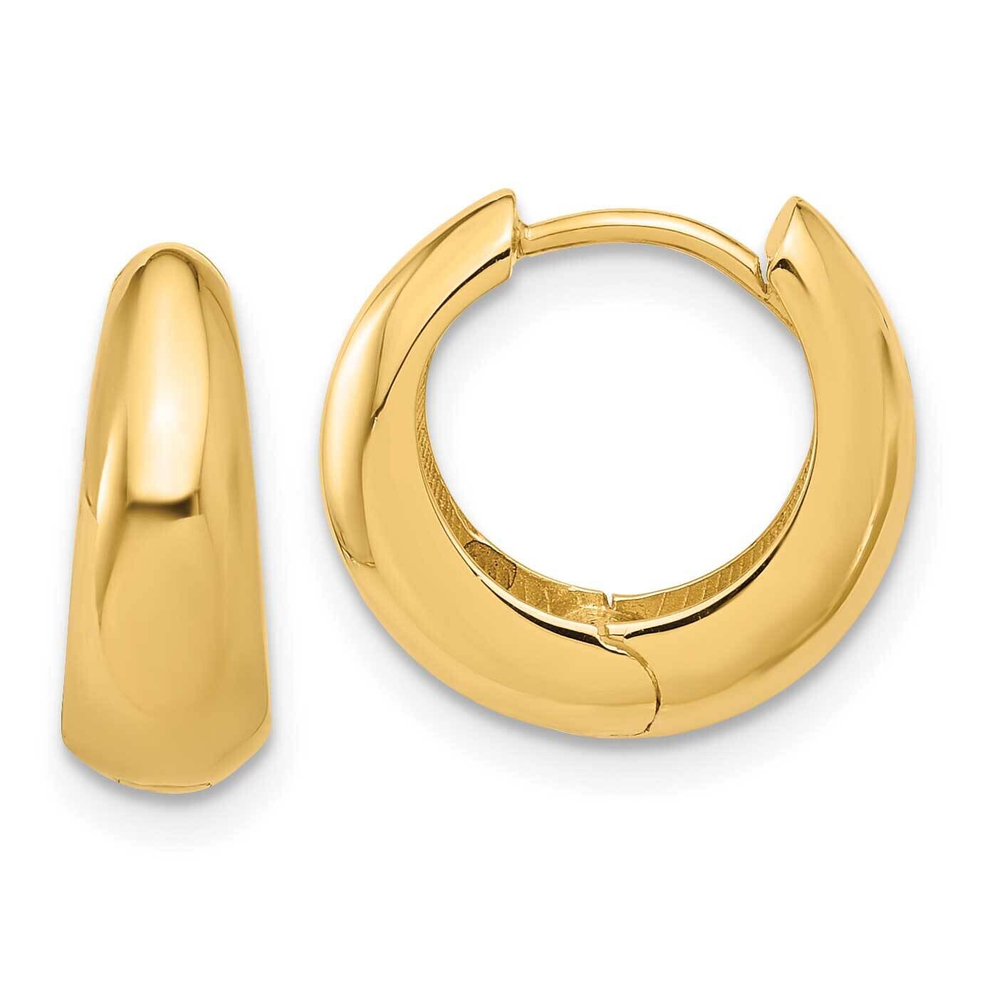 Hinged Huggie Hoop Earrings 14k Polished Gold TF2299, MPN: TF2299, 196904170984