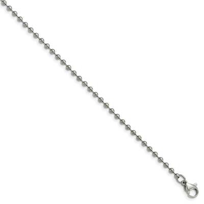 Chisel Polished 2.00mm 24 Inch Ball Chain Titanium TBN200-24 by Chisel, MPN: TBN200-24, 883957759210