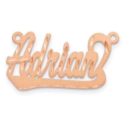 Satin Diamond-Cut Name Plate 14k Rose Gold XNA185R, MPN: XNA185R,
