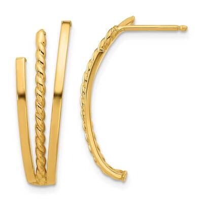 Twist Post Earrings 14k Polished Gold TF2358, MPN: TF2358,