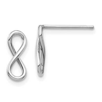 Polished Infinity Post Earrings 14k White Gold TH994W, MPN: TH994W,