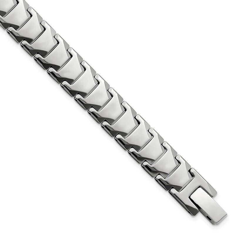 Chisel Tungsten Polished 9 Inch Bracelet TUB132-9