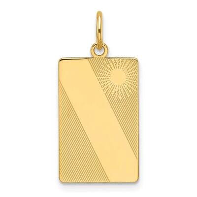 Patterned .013 Gauge Engravable Dog Tag Disc Charm 14k Gold XM687/13, MPN: XM687/13,
