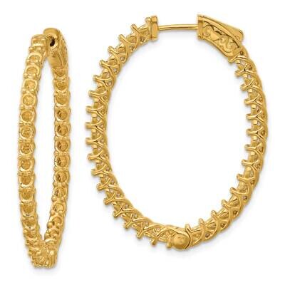 Oval Hoop Safety Clasp Earring Mountings 14k Gold XE2026, MPN: XE2026, 191101638305