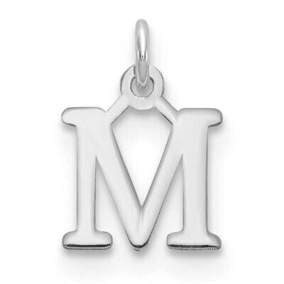 Letter M Initial Charm Sterling Silver Rhodium-Plated XNA1160SS/M, MPN: XNA1160SS/M,