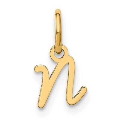 Upper Case Letter N Initial Charm 14k Gold XNA1305Y/N, MPN: XNA1305Y/N, 196904072547