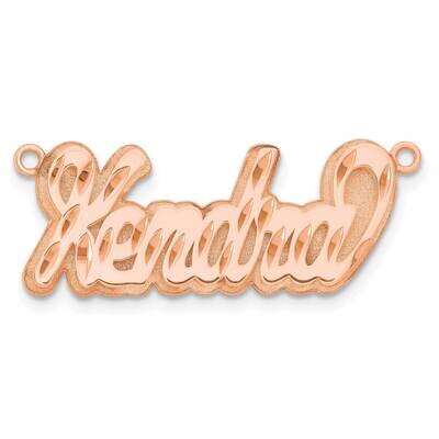 Rose-Plated 3D Diamond-Cut Name Plate Sterling Silver XNA246RP, MPN: XNA246RP,