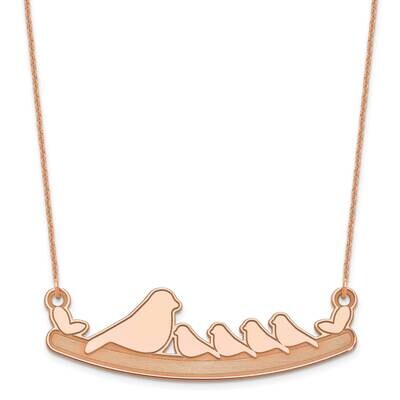 4 Children Bird Family Necklace 14k Rose Gold XNA676R, MPN: XNA676R,