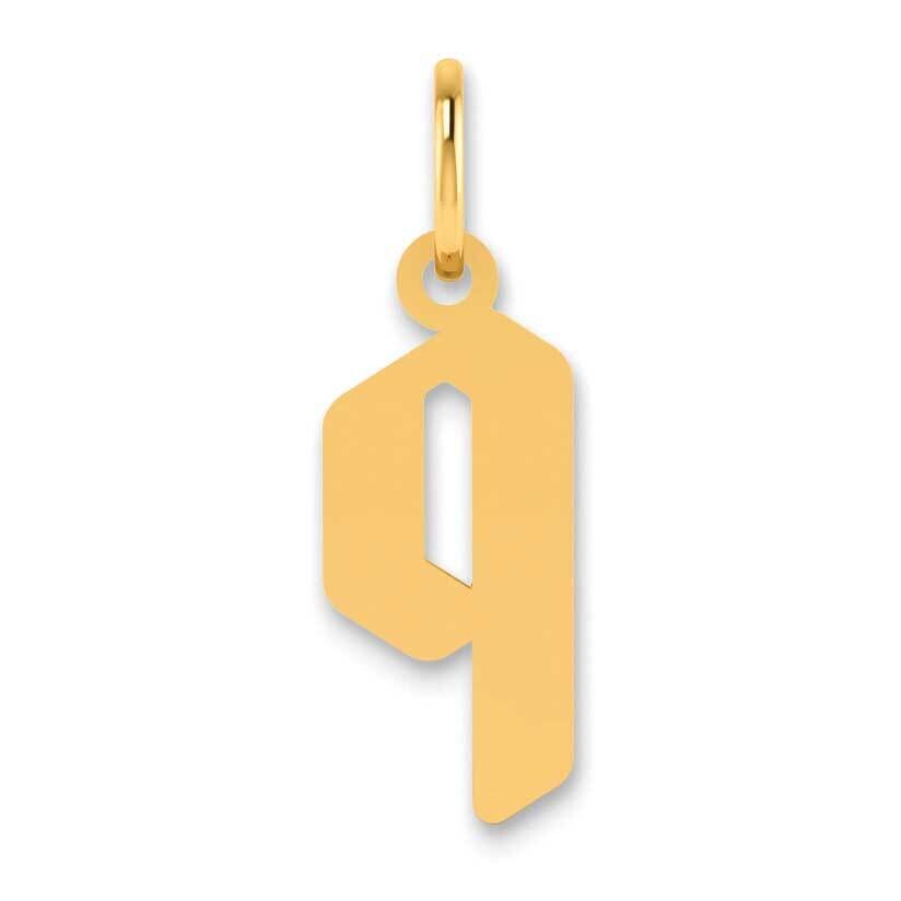 Lowercase Letter Q Initial Pendant 14k Gold XNA1383Y/Q