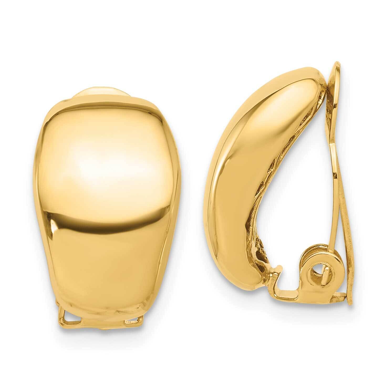 Omega Clip Non-Pierced Earrings 14k Polished Gold TF2331