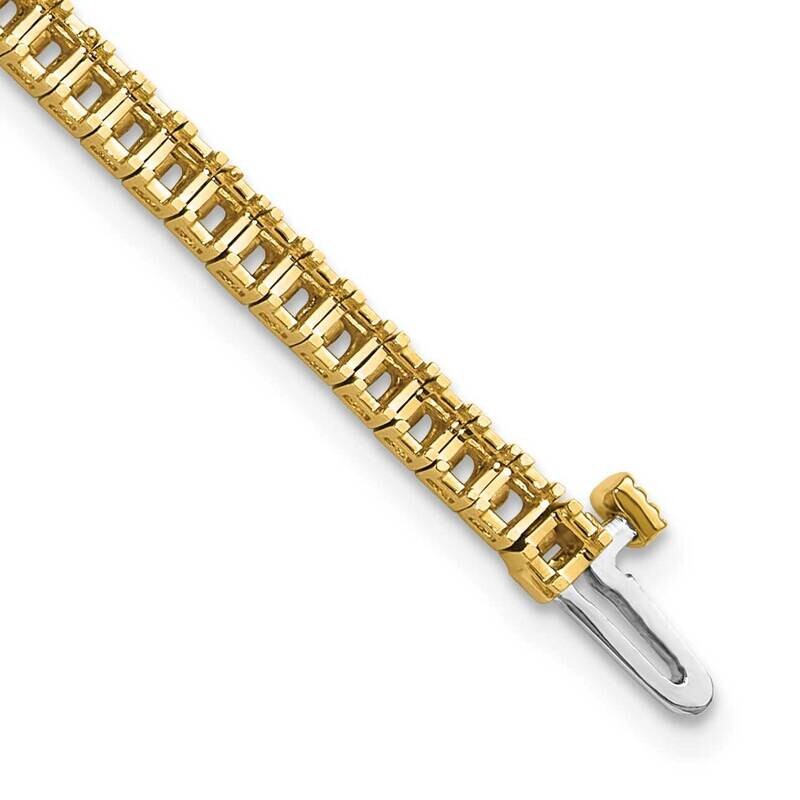 2mm Princess 4 Ct. Diamond Tennis Bracelet Mounting 7 Inch 14k Gold X10022