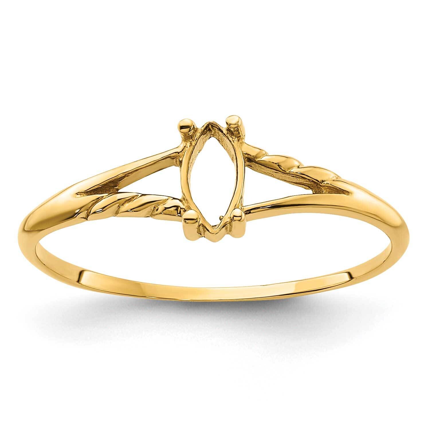 Birthstone Ring Mounting 14k Gold XBR178M