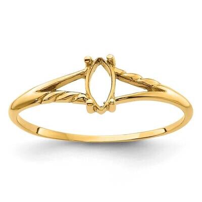 Birthstone Ring Mounting 14k Gold XBR178M, MPN: XBR178M,