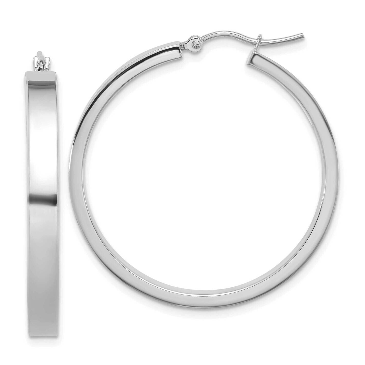 Polished Hoop Earring 14k White Gold TA242W, MPN: TA242W,