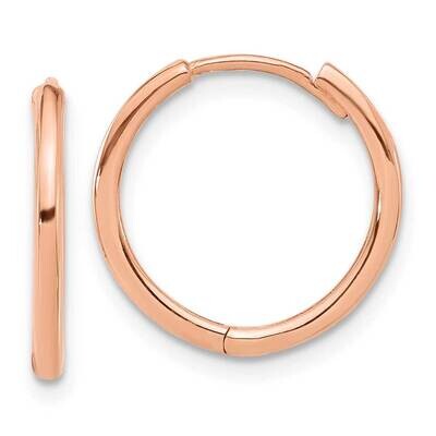 Polished Hinged Hoop Earrings 14k Rose Gold TF2302R, MPN: TF2302R,