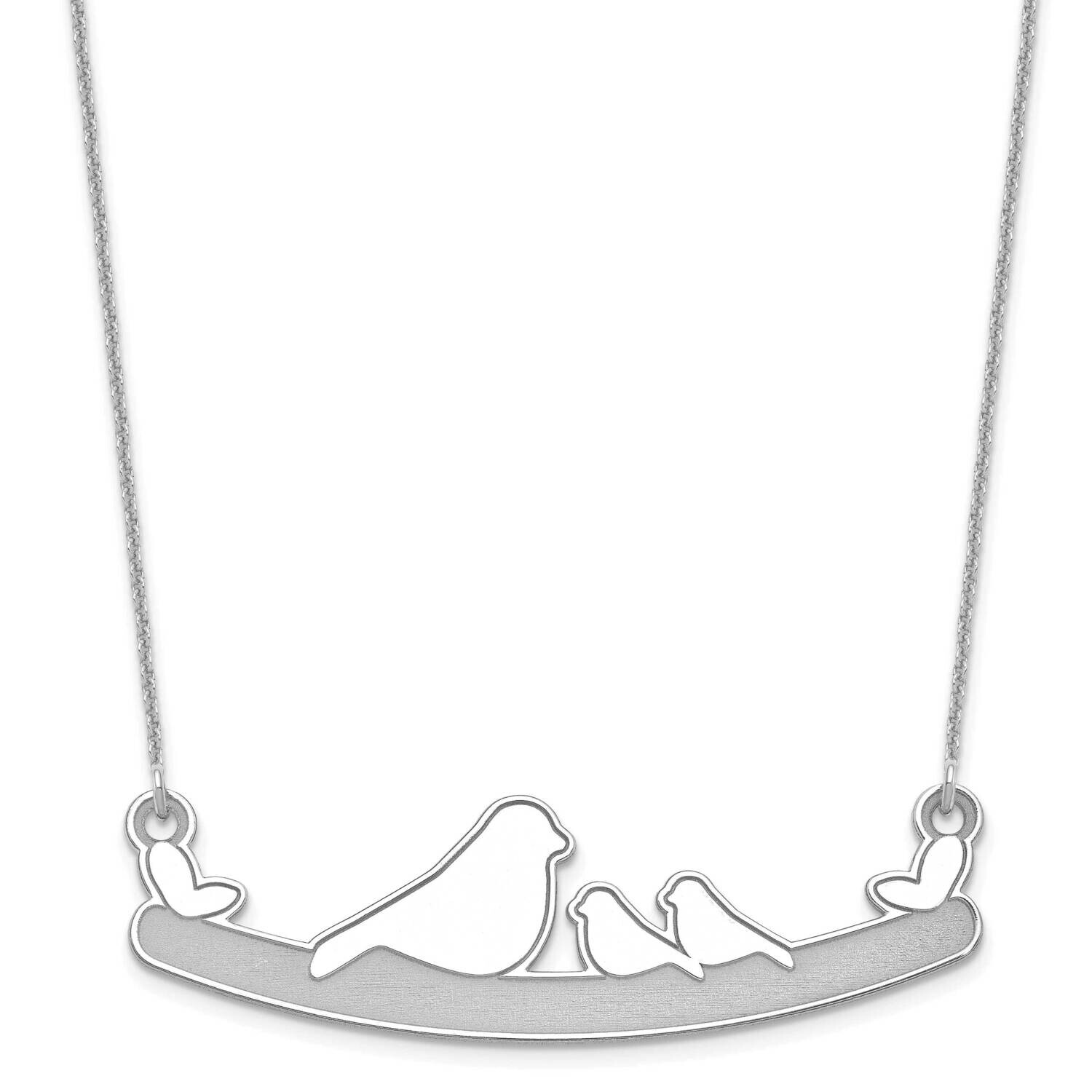 2 Children Bird Family Necklace 14k White Gold XNA674W, MPN: XNA674W,