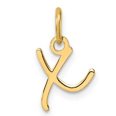 Uppercase Letter X Initial Charm 14k Gold XNA1467Y/X, MPN: XNA1467Y/X,