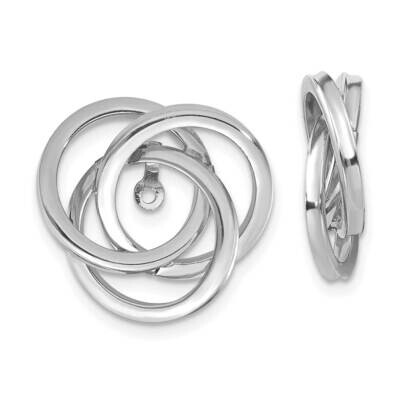 Polished Love Knot Earring Jackets 14k White Gold TH223W, MPN: TH223W,