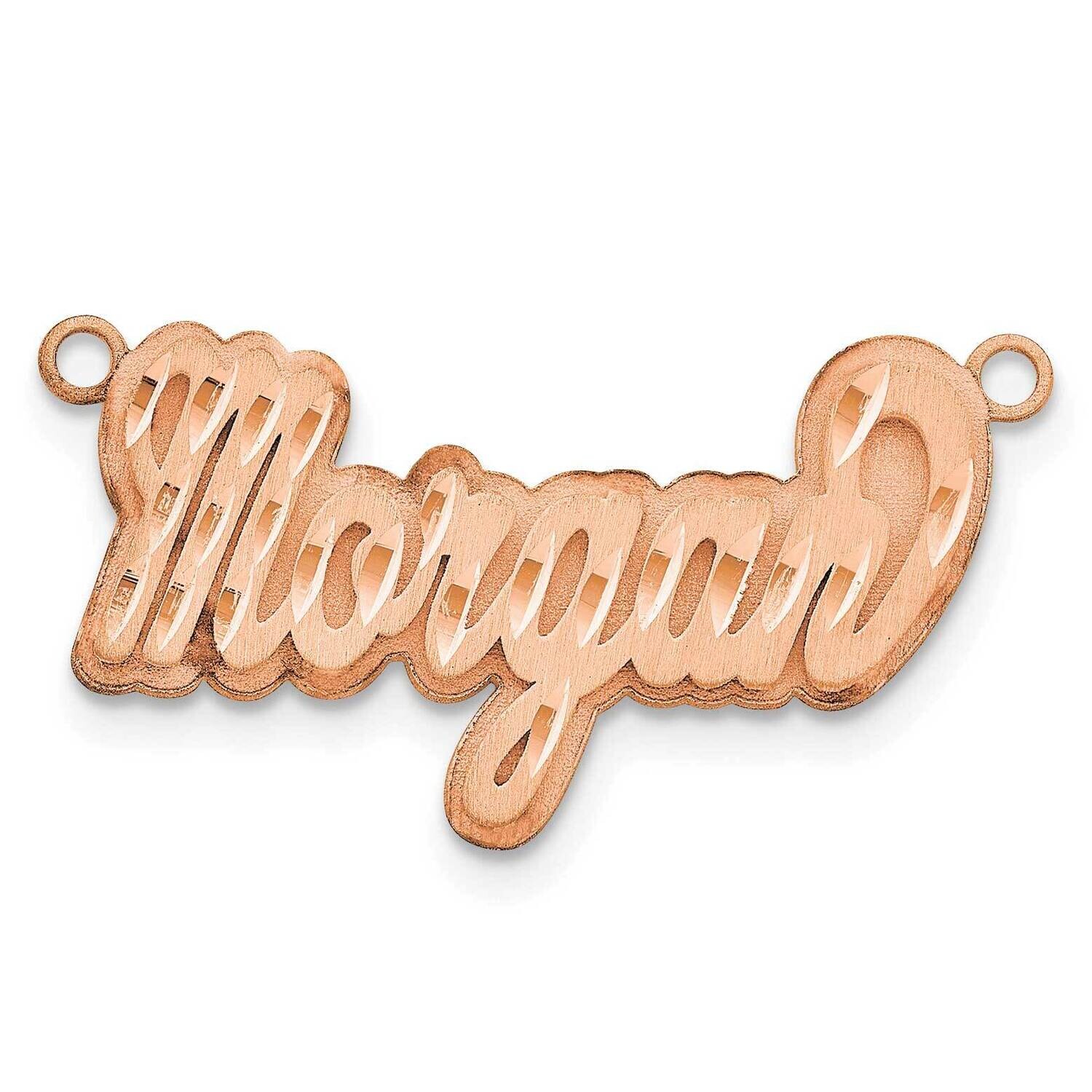3D Satin Diamond-Cut Name Plate 14k Rose Gold XNA251R, MPN: XNA251R,