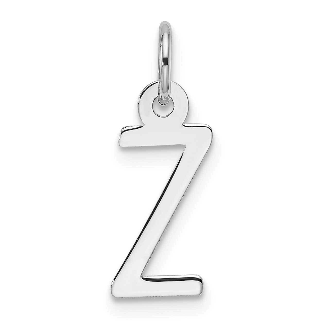 Slanted Block Letter Z Initial Charm 14k White Gold YC1526Z, MPN: YC1526Z,