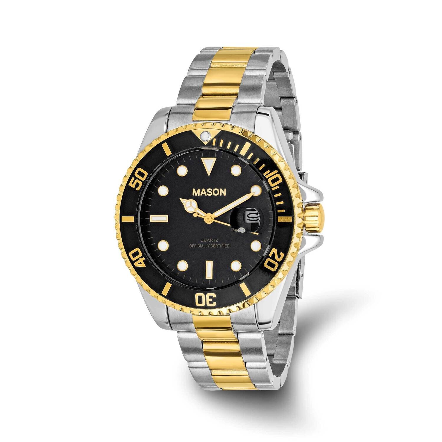 Mason Sales Two-Tone Gold-Plated Dial Watch Stainless Steel XWA6526, MPN: XWA6526,