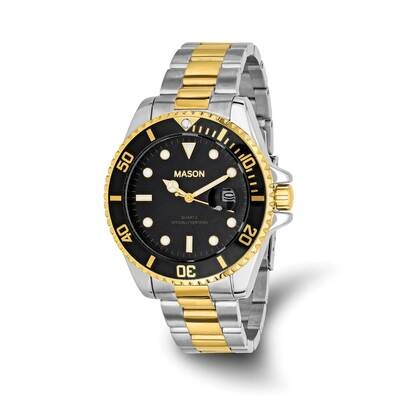 Mason Sales Two-Tone Gold-Plated Dial Watch Stainless Steel XWA6526, MPN: XWA6526,
