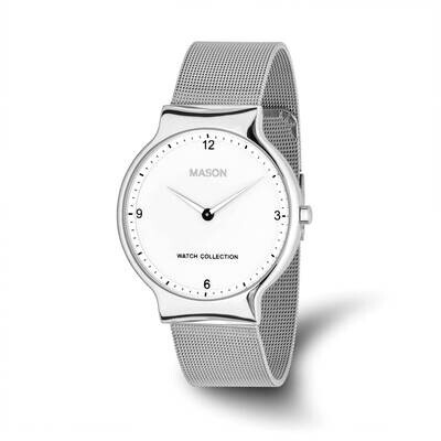 Mason Sales Mesh BWhite Dial Watch Stainless Steel XWA6497, MPN: XWA6497,