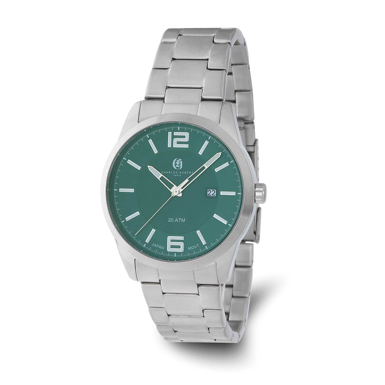 Charles Hubert Green Dial Watch Stainless Steel XWA6560, MPN: XWA6560, 848870009910