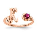 Letter K Birthstone Ring 14k Rose Gold XNR81KR, MPN: XNR81KR, 196904017203