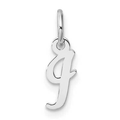 Small Script Letter I Initial Charm 14k White Gold YC1527I, MPN: YC1527I,