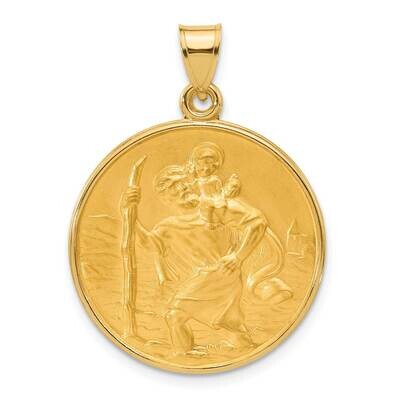 Satin Solid St. Christopher Medal 14k Polished Gold XR2139 by Men&#39;s Jewelry and Accessories, MPN: X…