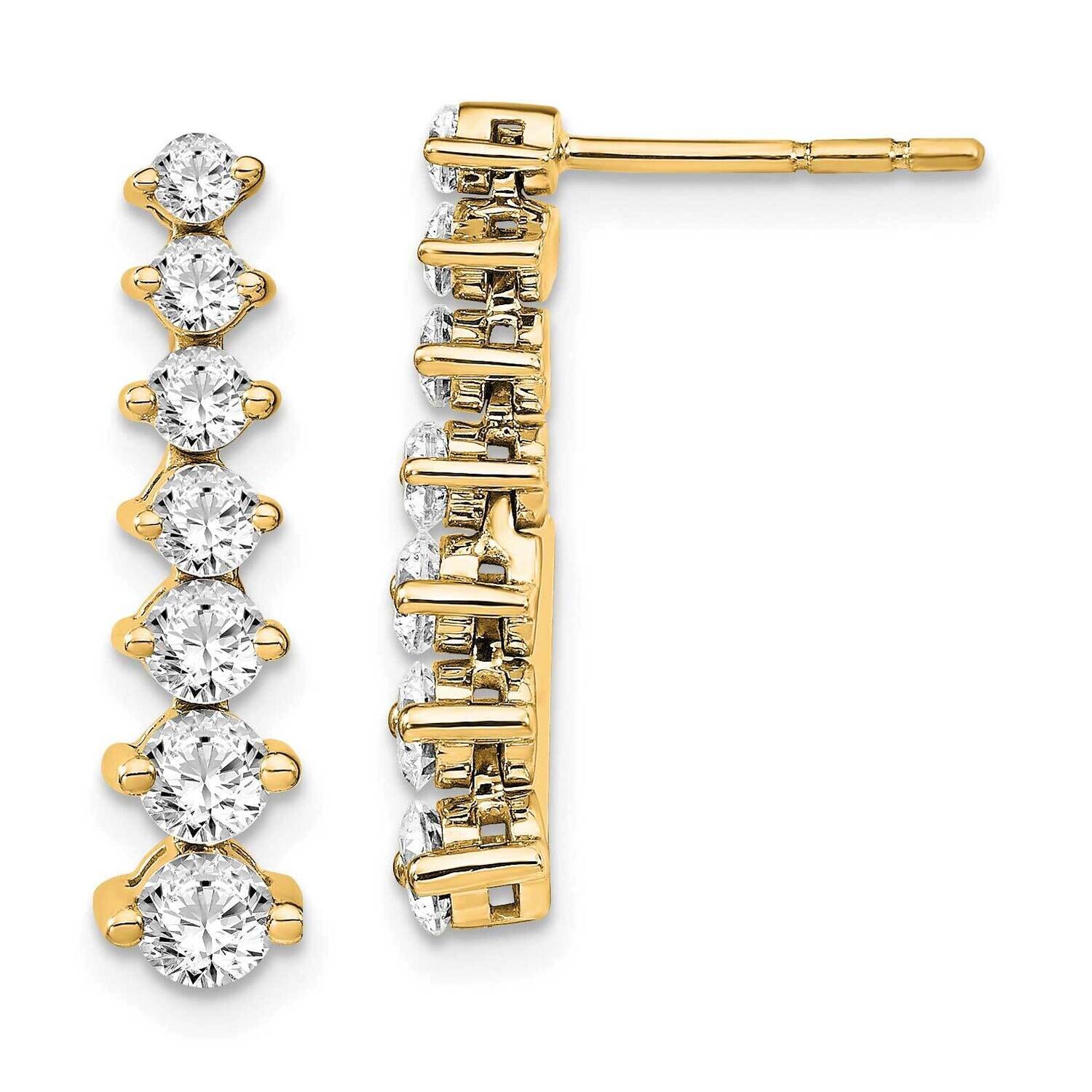 Yg Diamond Si1/Si2 G H I Graduating Drop Earrings 14k Gold EM7946-150-YLG, MPN: EM7946-150-YLG, 883…