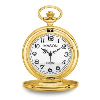 Mason Sales Gold-Plated White Dial Pocket Watch Stainless Steel XWA6557, MPN: XWA6557,