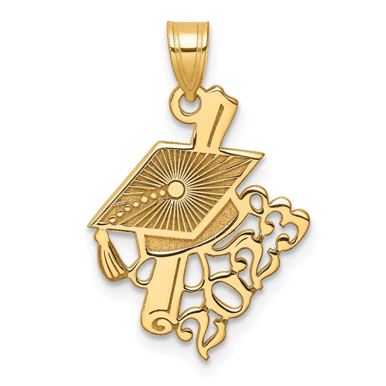 Graduation Cap Slanted Diploma 2023 Charm 14k Gold YC1535, MPN: YC1535, 196904100691