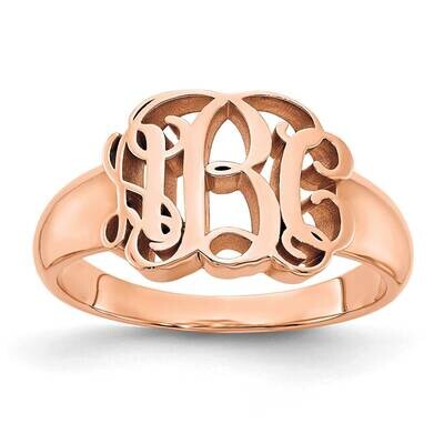 Rose-Plated Monogram Signet Ring Sterling Silver XNR51RP, MPN: XNR51RP,