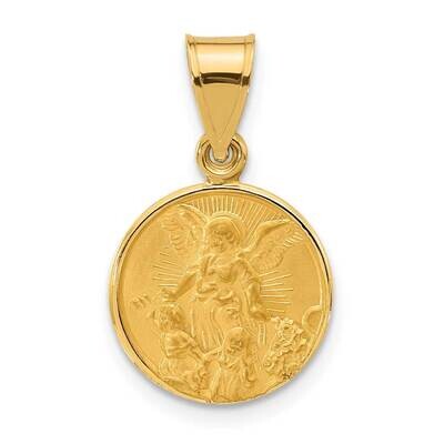 Satin Solid Our Guardian Angel Medal 14k Polished Gold XR2127 by Men&#39;s Jewelry and Accessories, MPN…