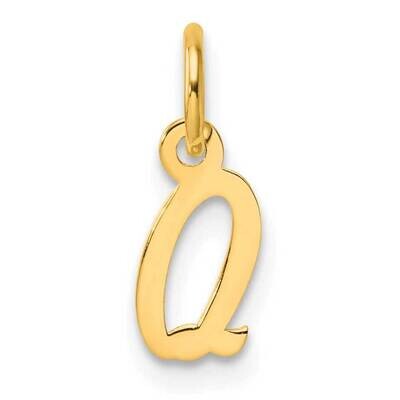 Small Script Letter Q Initial Charm 14k Gold YC1553Q, MPN: YC1553Q,