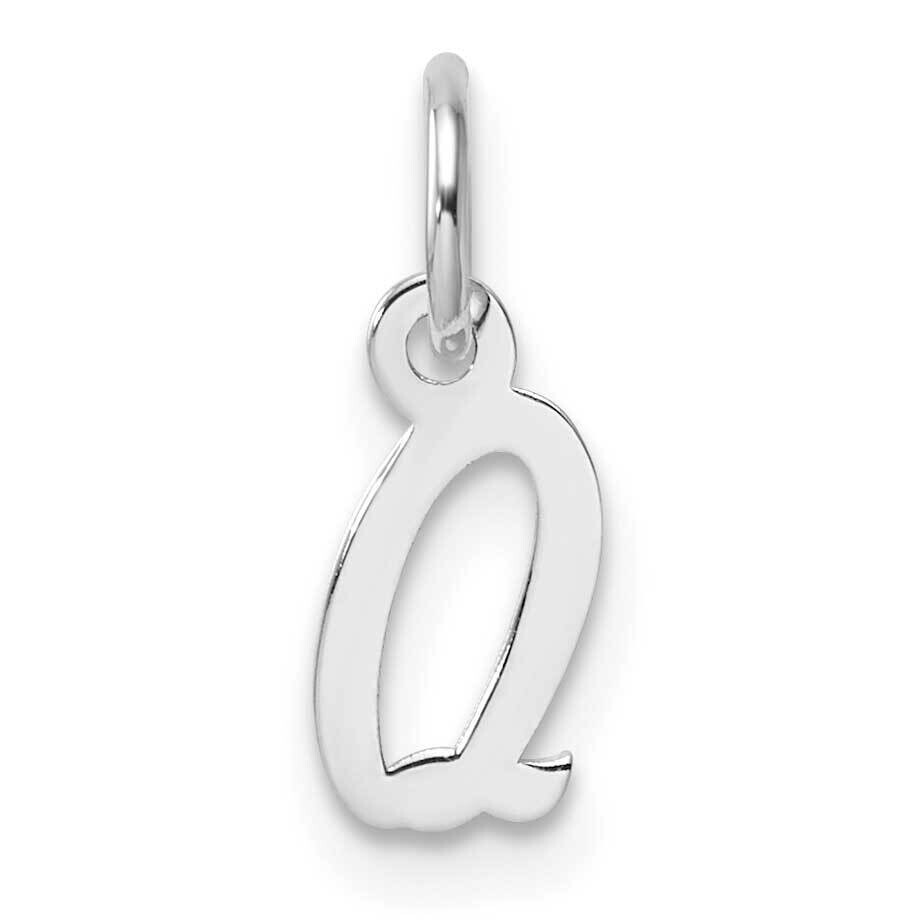 Small Script Letter Q Initial Charm 14k White Gold YC1527Q, MPN: YC1527Q,