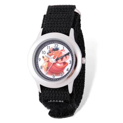 Disney Lion King Timone Pumba Black Velcro Time Teacher Watch XWA5163, MPN: XWA5163, 843231084025