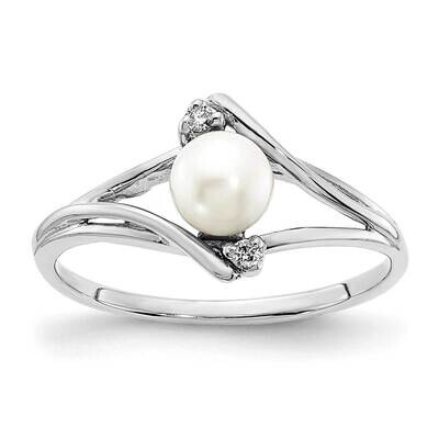 5mm Fw Cultured Pearl A Diamond Ring 14k White Gold Y1882PL/A, MPN: Y1882PL/A, 196904004623