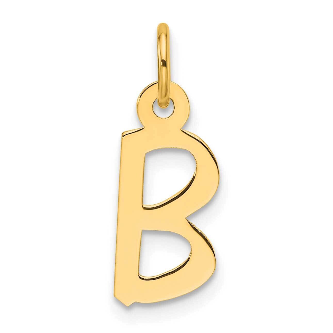 Slanted Block Letter B Initial Charm 14k Gold YC1552B, MPN: YC1552B,