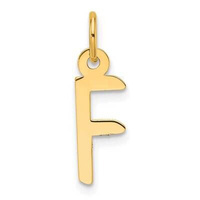 Slanted Block Letter F Initial Charm 14k Gold YC1552F, MPN: YC1552F,