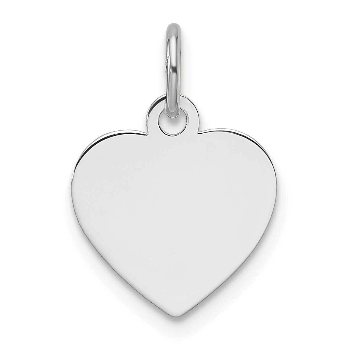 Plain .013 Gauge Engravable Heart Charm 14k White Gold XWM695/13, MPN: XWM695/13,