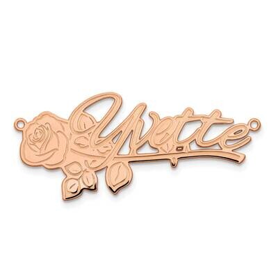 Polished Rose Name Plate 14k Rose Gold XNA954R, MPN: XNA954R,