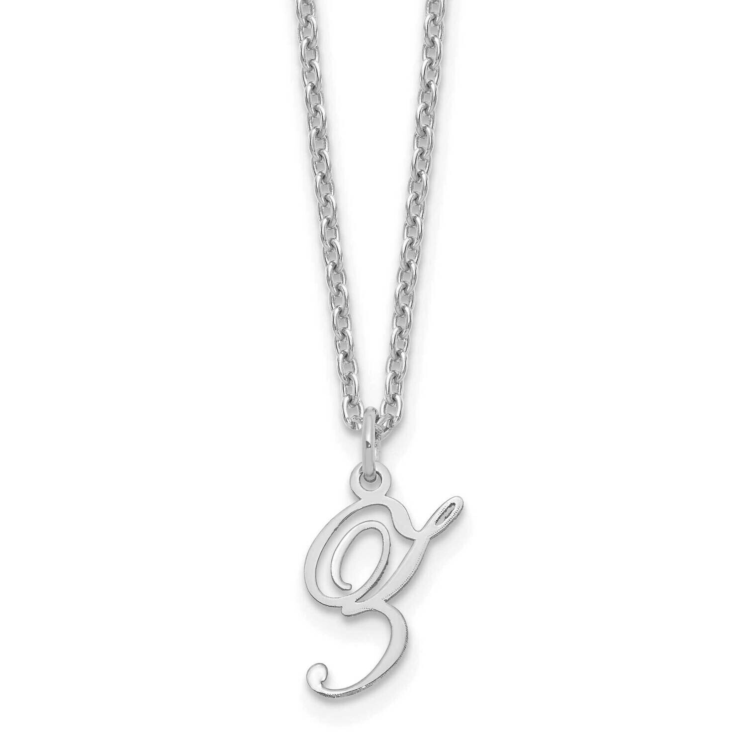 Letter Z Initial Necklace Sterling Silver Rhodium-Plated XNA756SS/Z