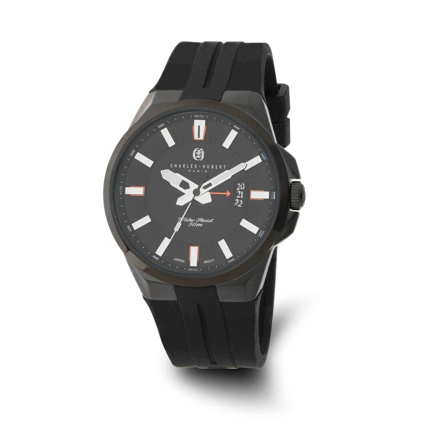 Charles Hubert Black Ip-Plated Black Dial Watch Stainless Steel XWA6575, MPN: XWA6575, 848870010060