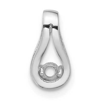 Platinum Holds 2.8mm Stone Teardrop Shape Slide Pendant Mounting XP1547PL, MPN: XP1547PL,