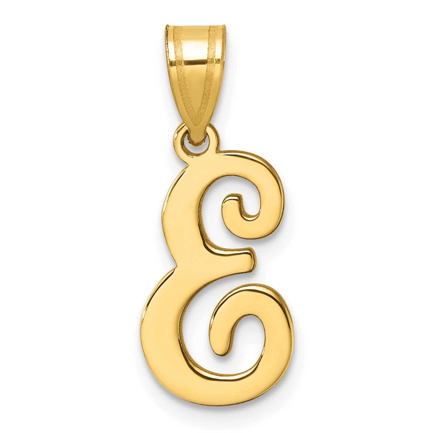 Script Letter E Initial Pendant 14k Gold YC1540E, MPN: YC1540E,
