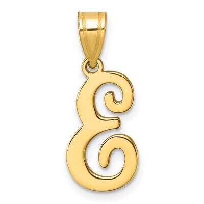 Script Letter E Initial Pendant 14k Gold YC1540E, MPN: YC1540E,