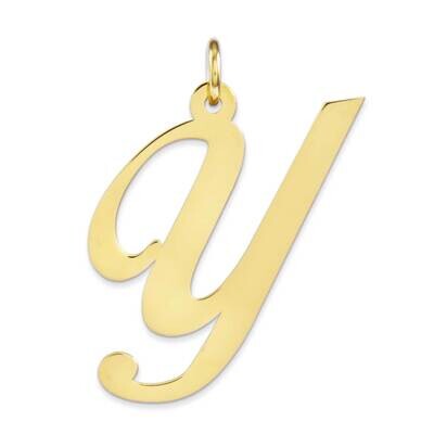 Large Fancy Script Initial Y Charm 14k Gold YC654Y, MPN: YC654Y, 196904077245